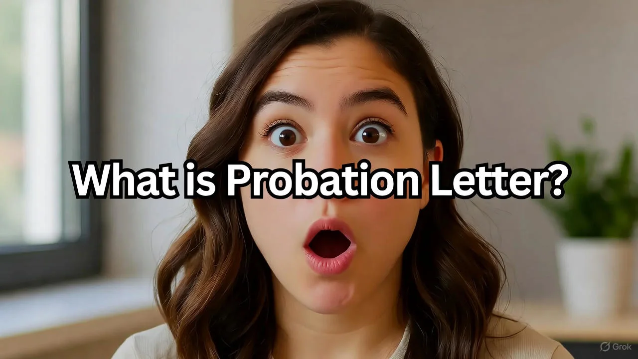 A “Probation letter” typically refers to a formal written communication