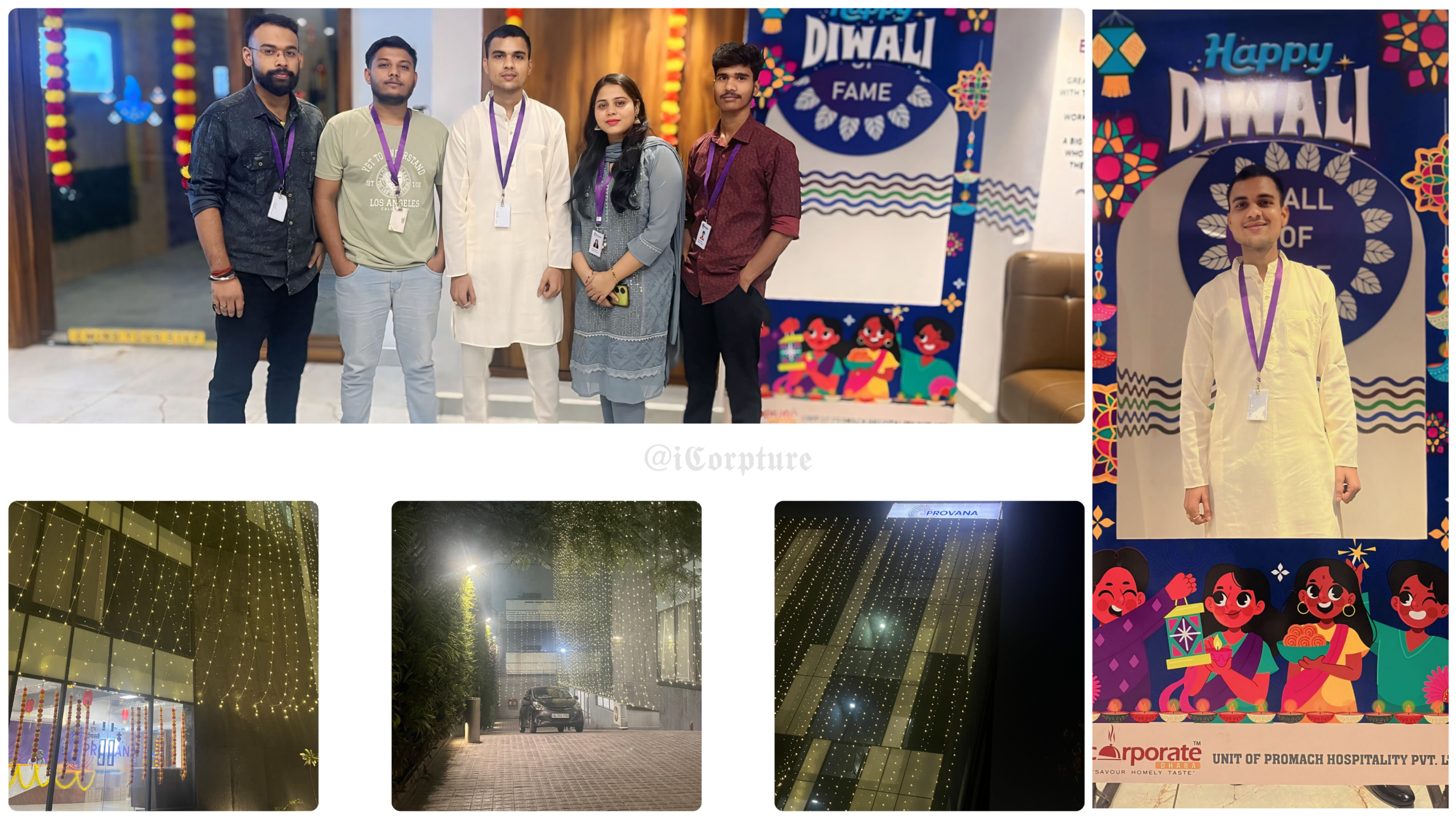 Corporate Diwali Celebration at Provana office festive decorations